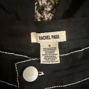 NWT Rachel Paige Women's Black Cargo Pants Size S Wide Leg Stretch High Rise